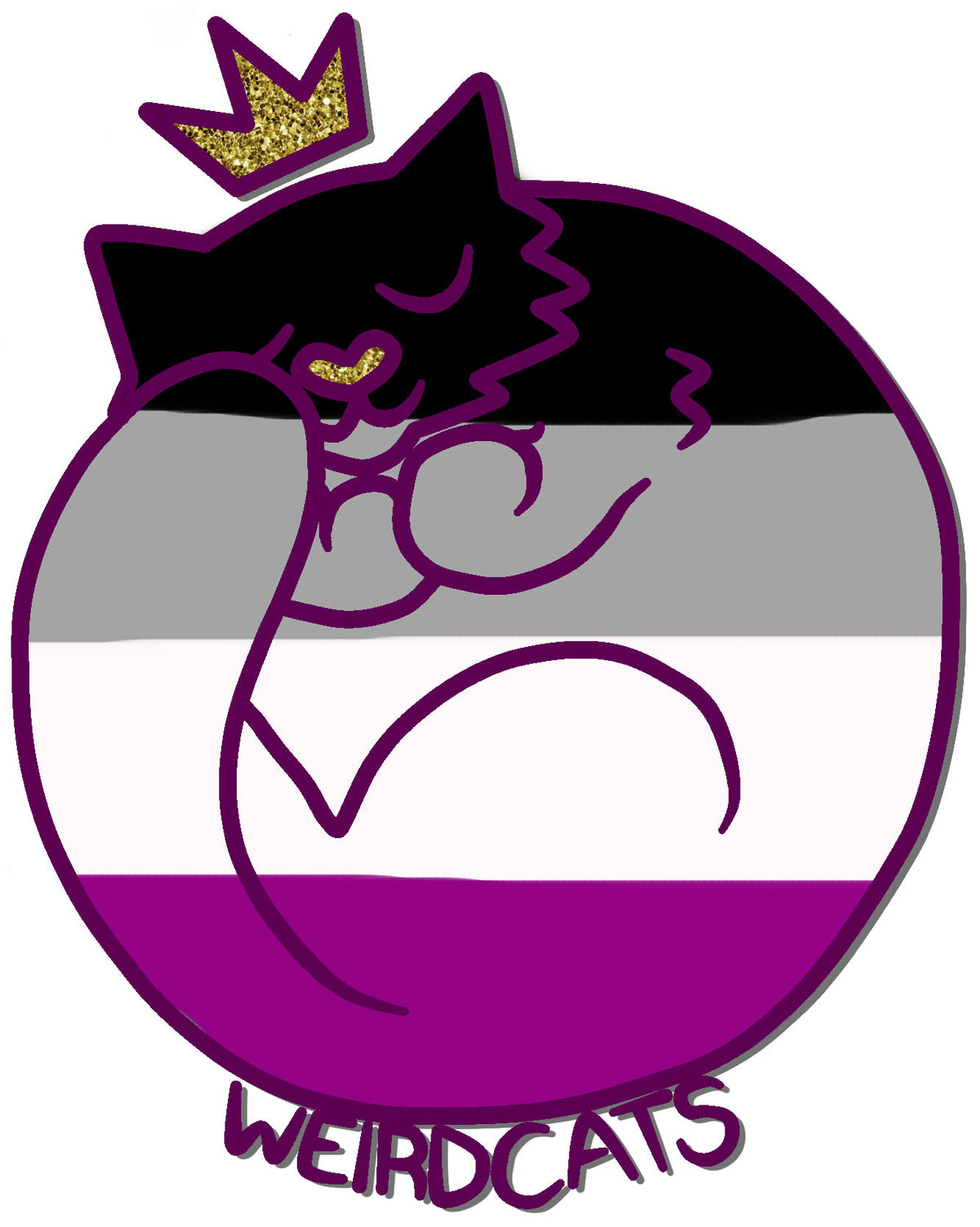 Weird Cats Pride Stickers