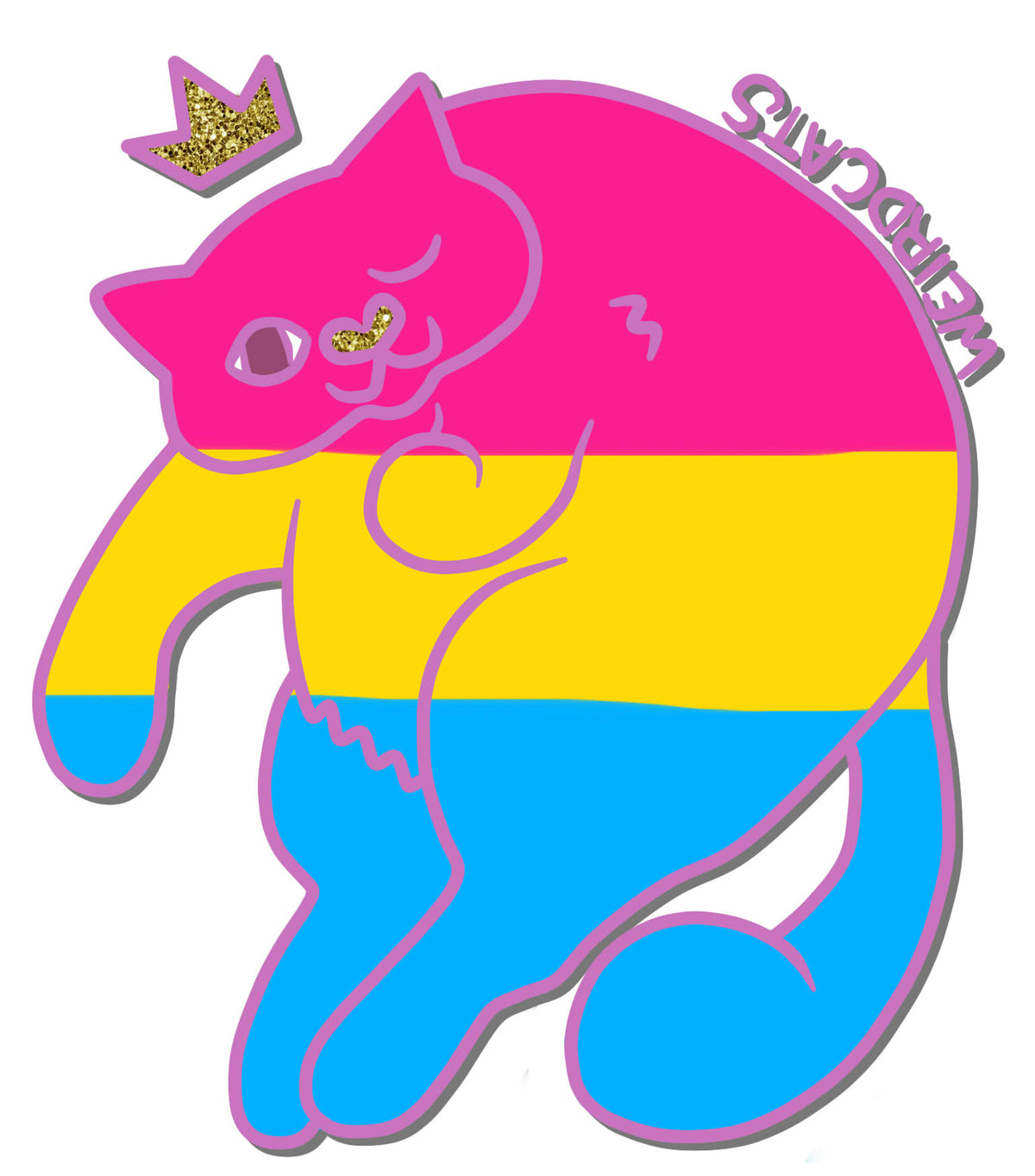 Weird Cats Pride Stickers