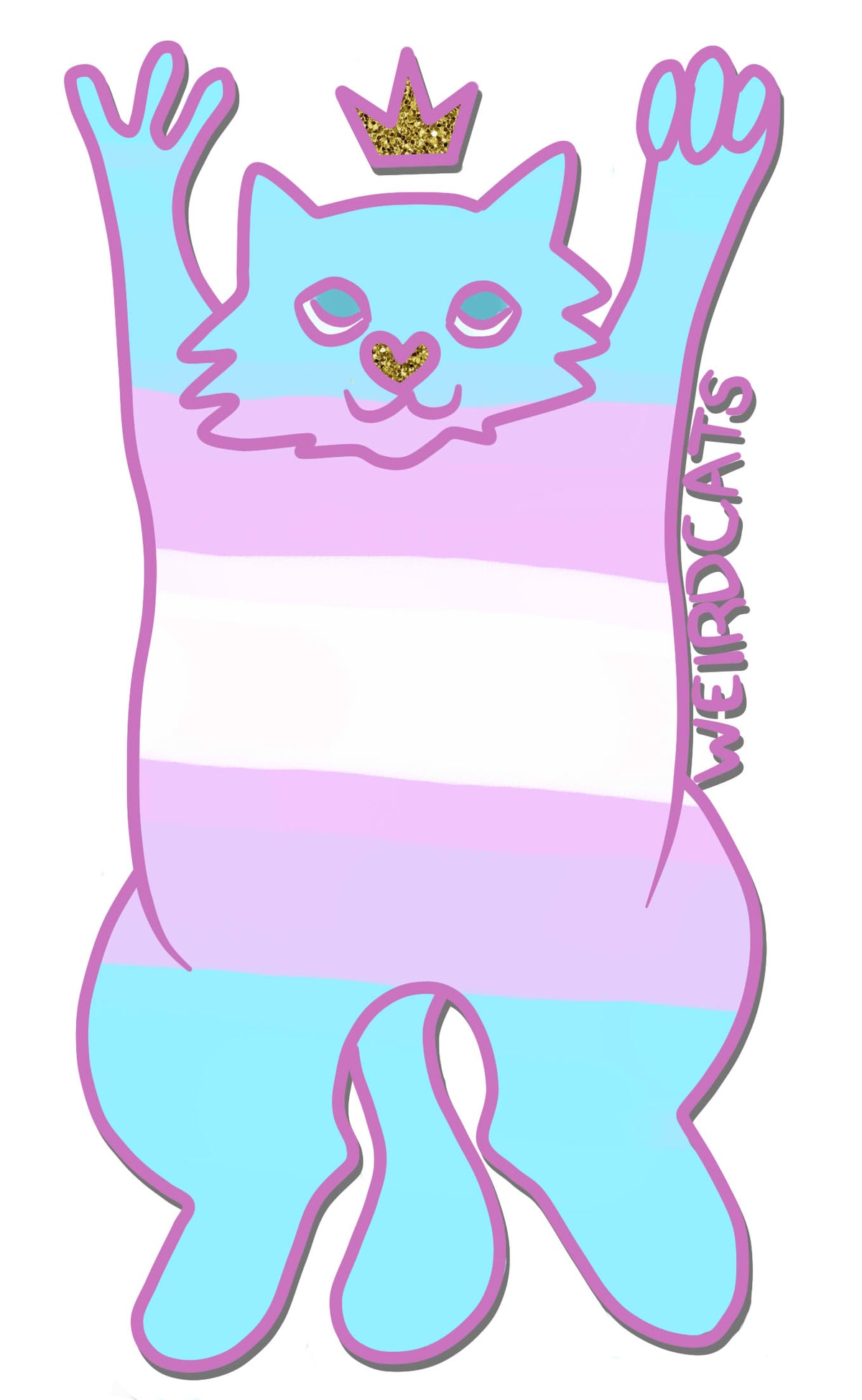Weird Cats Pride Stickers